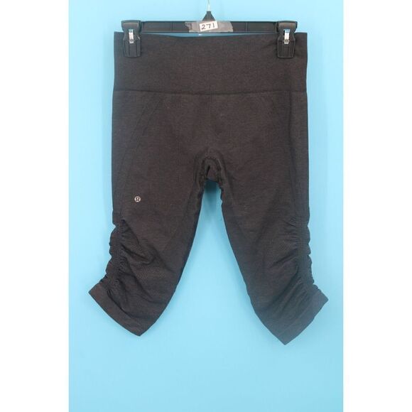 Lululemon Heathered Gray Inkwell in the Flow Crop II Size 6 - Picture 4 of 7